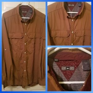 REI Sahara Tech Fishing Shirt Long Sleeve Vented